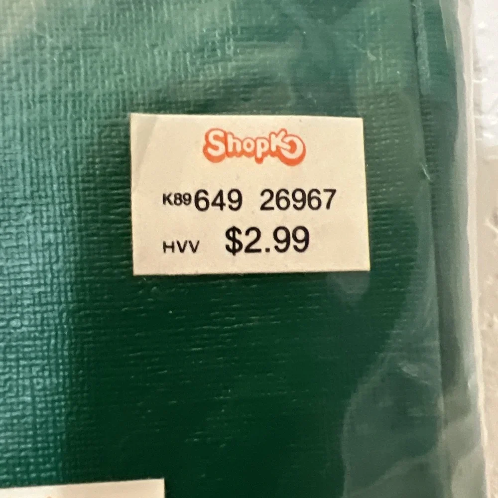 VTG NOS Christmas Holiday Vinyl Flannel Back Green Oblong Tablecloth‎ 52